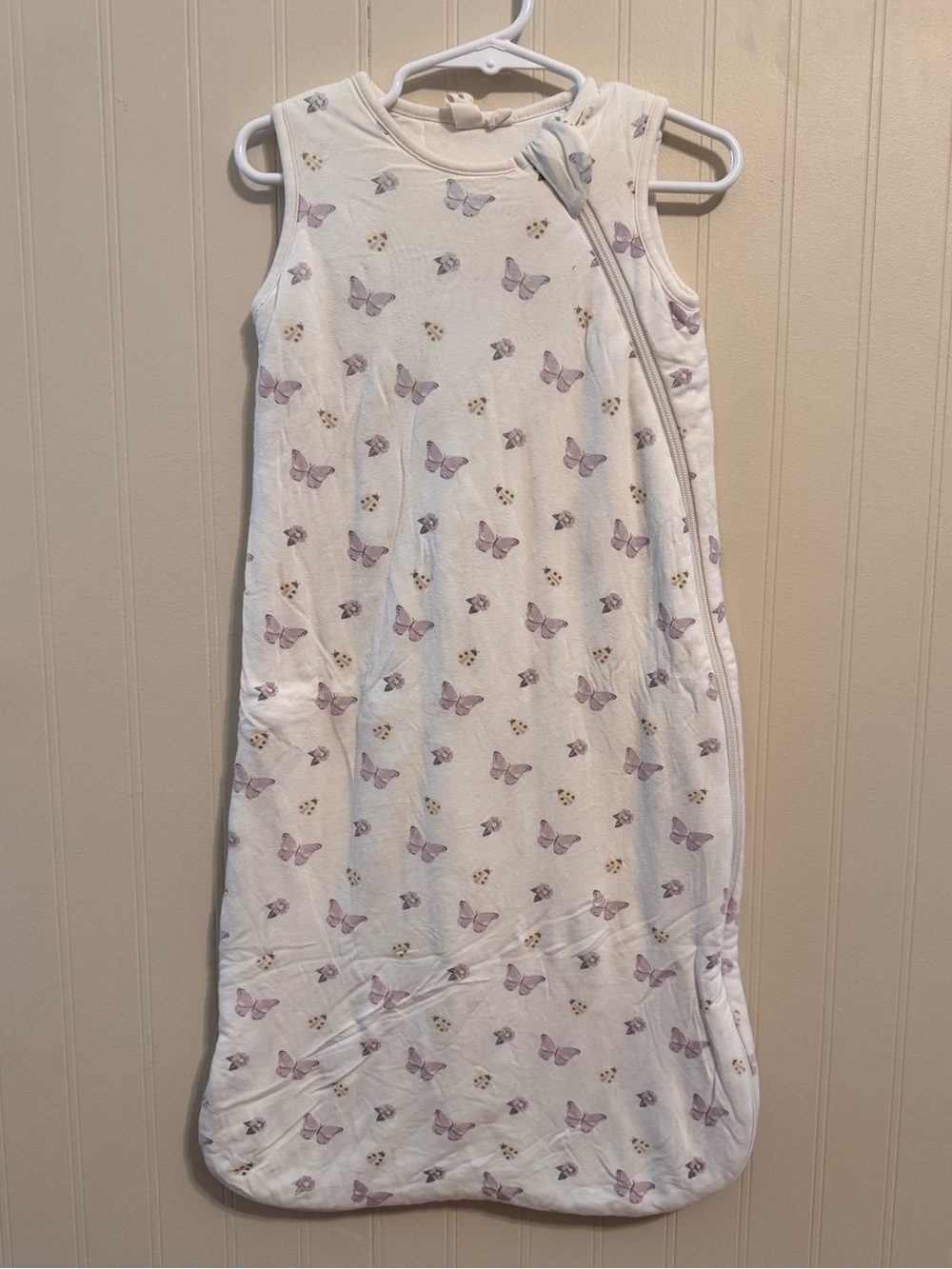 Kyte Baby Sleeveless Baby Sleep Sack with Purple Butterfly Print